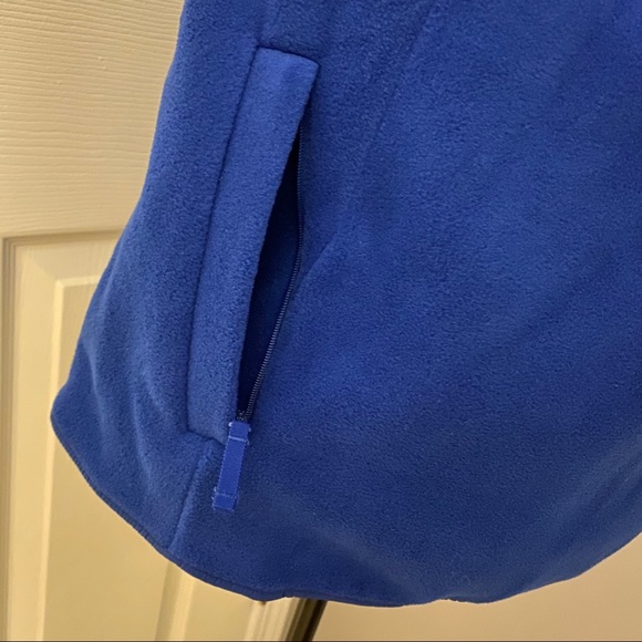 TALBOTS Quilted Mock Neck Zip Front Fleece Jacket - Picture 9 of 12